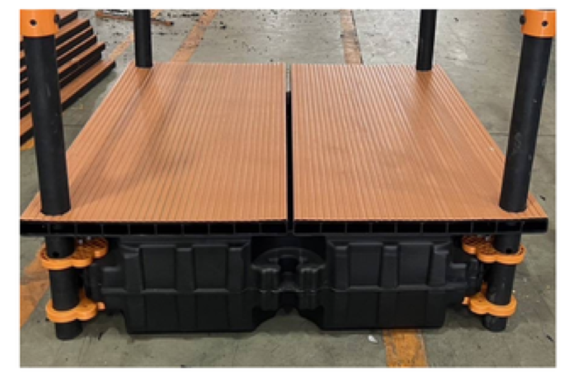 พื้นผิวรองทุ่นแบบกันลื่น HDPE Floor